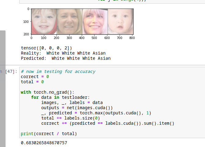 Demo of the Race CNN